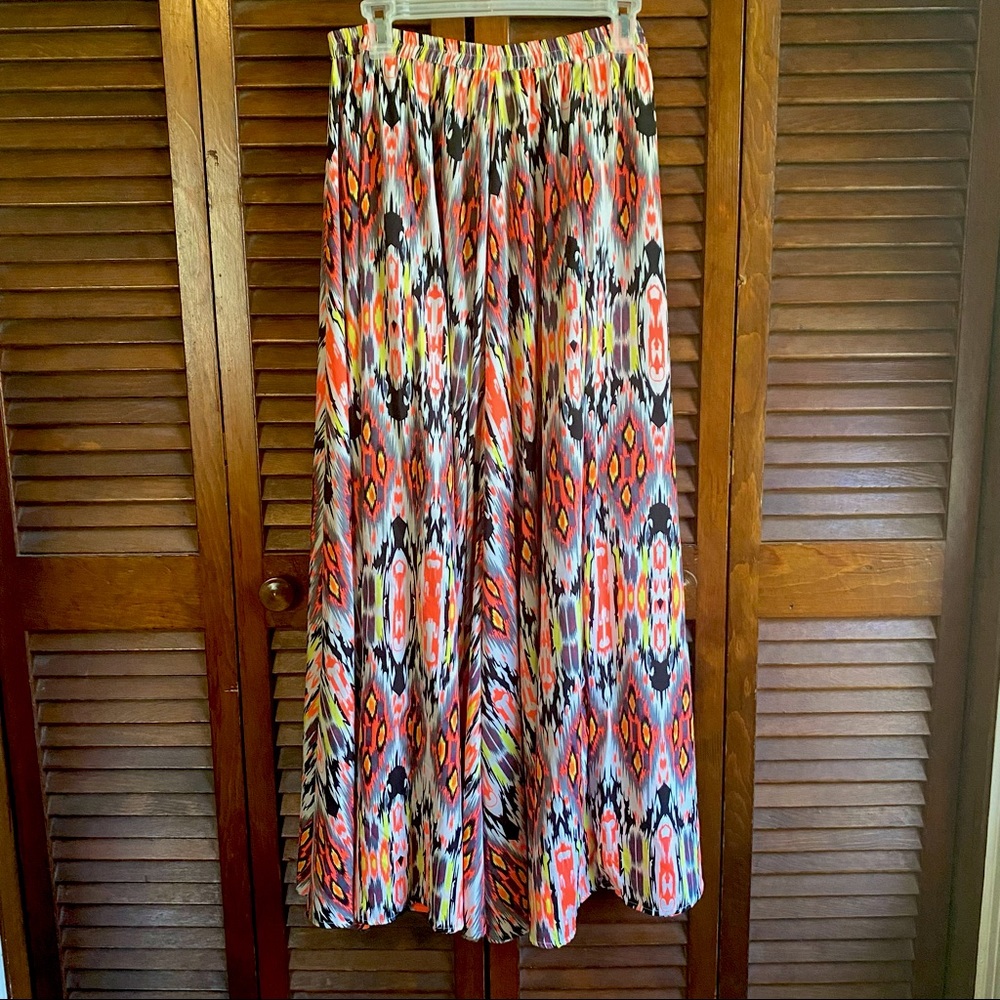 MAGIC Aztec Maxi Skirt Elastic Waistband